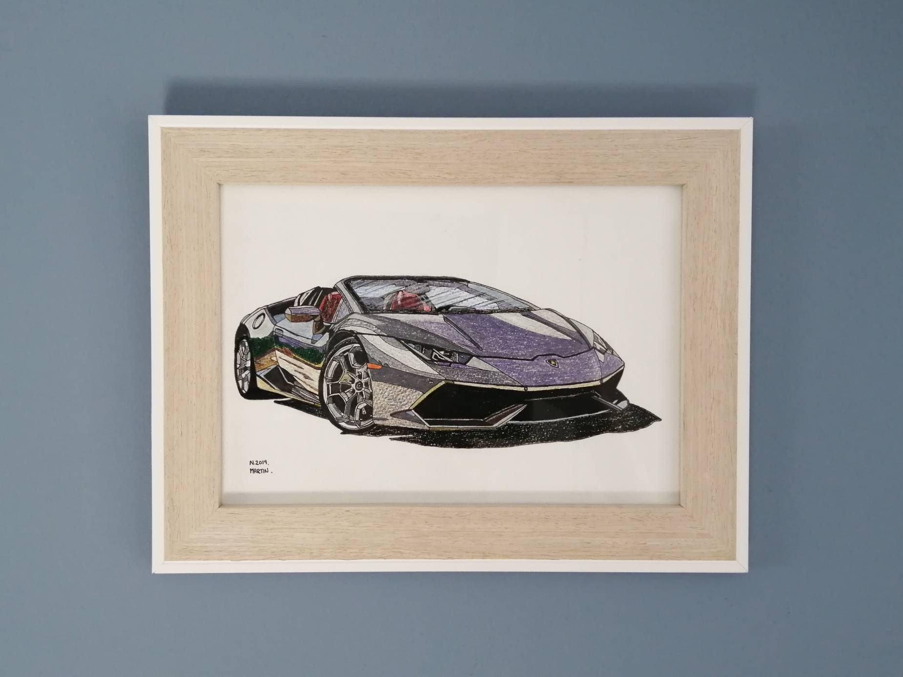 Lamborghini Huracan Drawing Original A4 Size Hand-drawn - Etsy