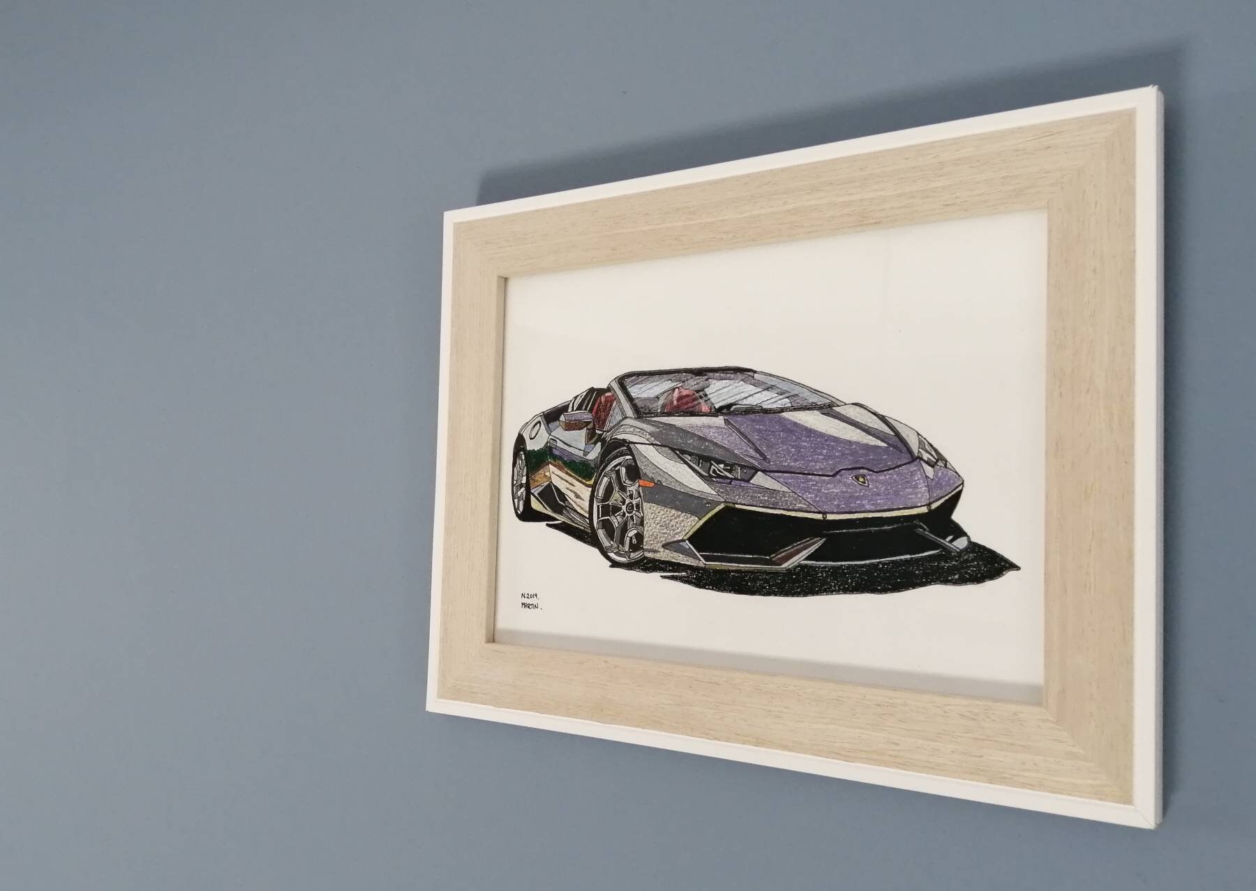 Lamborghini Huracan Drawing Original A4 Size Hand-drawn - Etsy