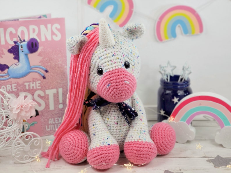 unicorn crochet pattern, crochet unicorn, amigurumi, crochet pattern, unicorn pattern image 2