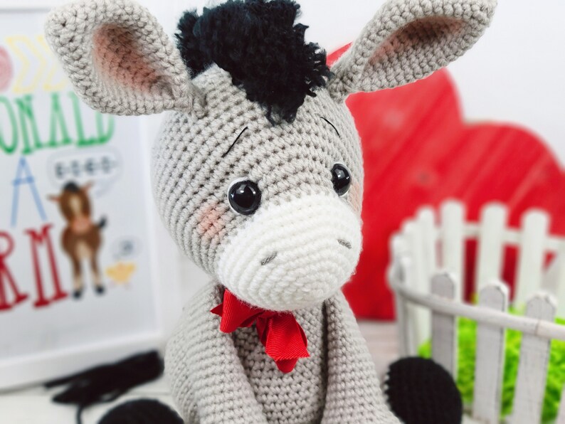 donkey crochet pattern, crochet donkey, donkey pattern, crochet pattern image 8