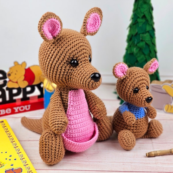 modèle kangourou au crochet, modèle au crochet, kangourou au crochet, tutoriel kangourou, modèle, amigurumi