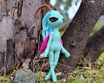 bidsprinkhaan, haakpatroon, haakpatroon, amigurumi