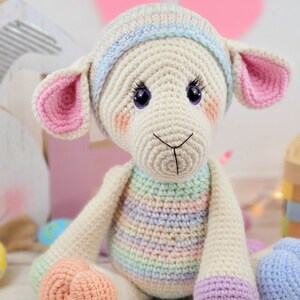 lamb crochet pattern, sheep crochet pattern, crochet lamb, crochet sheep, amigurumi lamb, lamb tutorial image 5