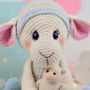 lamb crochet pattern, sheep crochet pattern, crochet lamb, crochet sheep, amigurumi lamb, lamb tutorial image 3