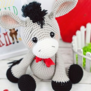 donkey crochet pattern, crochet donkey, donkey pattern, crochet pattern image 3