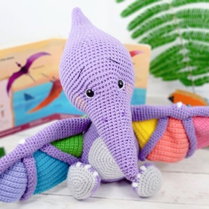 pterodactyl, pterodactyl crochet pattern, crochet pattern, amigurumi, pterodactyl pattern, dinosaur crochet pattern, dinosaur, crochet dino image 6