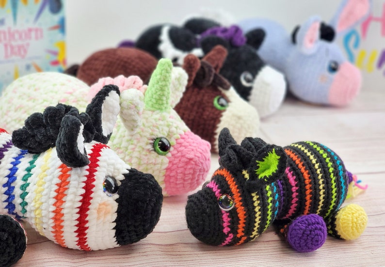 donkey crochet pattern, horse crochet pattern, unicorn crochet pattern, pegasus crochet pattern, zebra crochet pattern, crochet pattern image 1