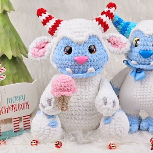 yeti crochet pattern, crochet pattern, crochet yeti, amigurumi, yeti
