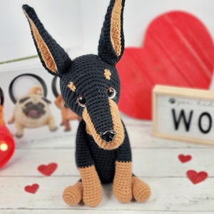 doberman, crochet doberman, doberman crochet pattern, crochet pattern, amigurumi, pattern, crochet, baby gift, doberman tutorial