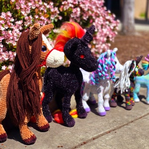 unicorn crochet pattern, crochet horse, horse pattern, crochet pattern, amigurumi, amigurumi pattern, pegasus crochet pattern