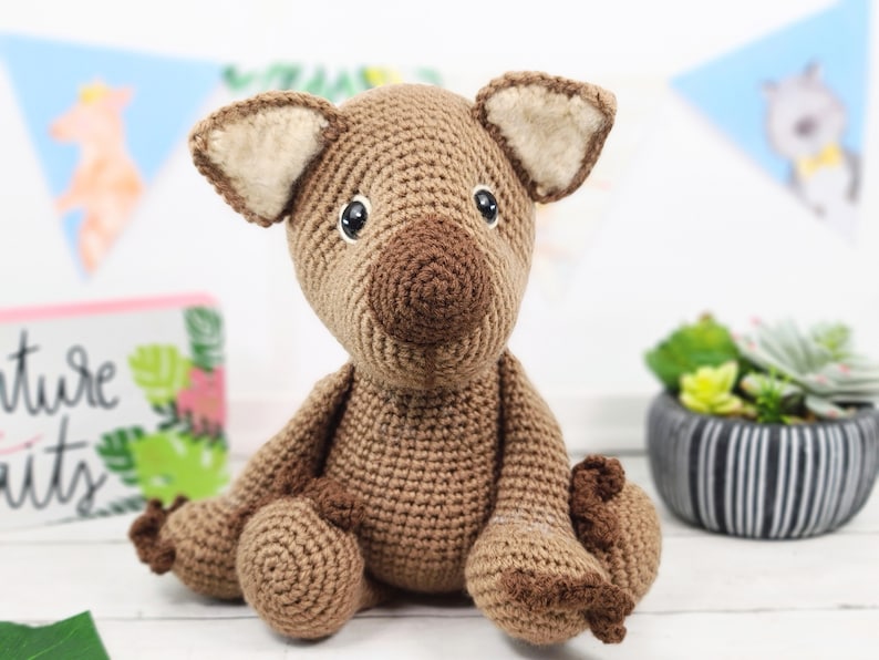 wombat crochet pattern, crochet wombat, crochet pattern, amigurumi, wombat image 3