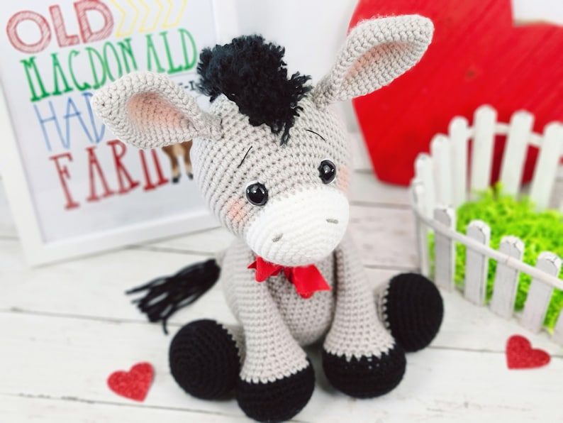 donkey crochet pattern, crochet donkey, donkey pattern, crochet pattern image 5