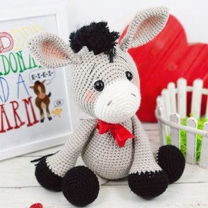 donkey crochet pattern, crochet donkey, donkey pattern, crochet pattern image 2