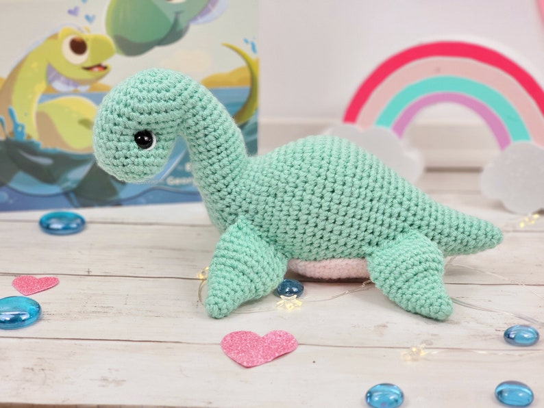 lochness monster, lochness, lochness crochet pattern, crochet pattern, amigurumi, tutorial, crochet lochness monster, baby gift image 5