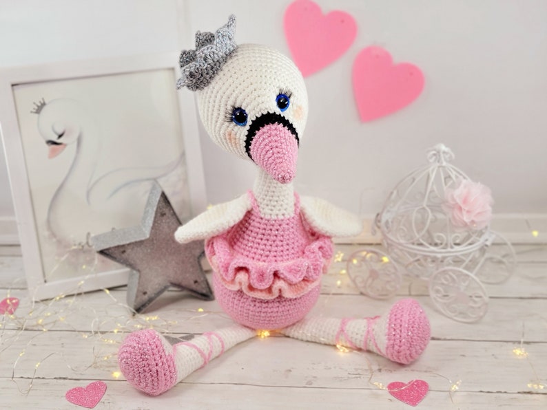 swan crochet pattern, crochet swan, swan pattern, crochet pattern image 1