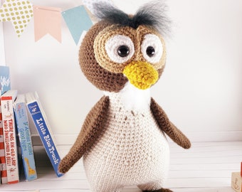 modello gufo all'uncinetto, modello all'uncinetto, gufo all'uncinetto, tutorial sul gufo, amigurumi, bambola gufo