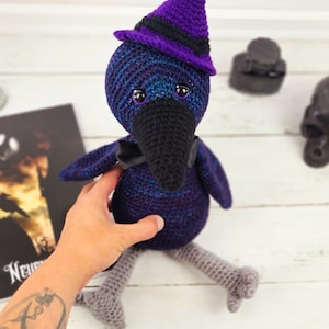 raven crochet pattern, crochet raven, raven crochet, crochet bird, crochet pattern, amigurumi