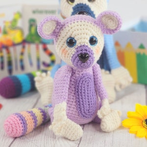 lemur, lemur crochet pattern, crochet pattern, crochet lemur, lemur amigurumi, amigurumi, lemur tutorial