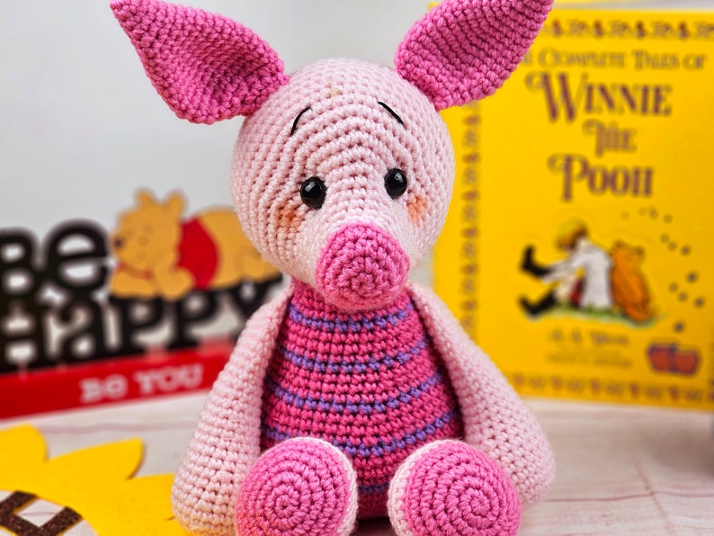 pig crochet pattern, crochet pig, crochet pattern, amigurumi, pig tutorial image 2