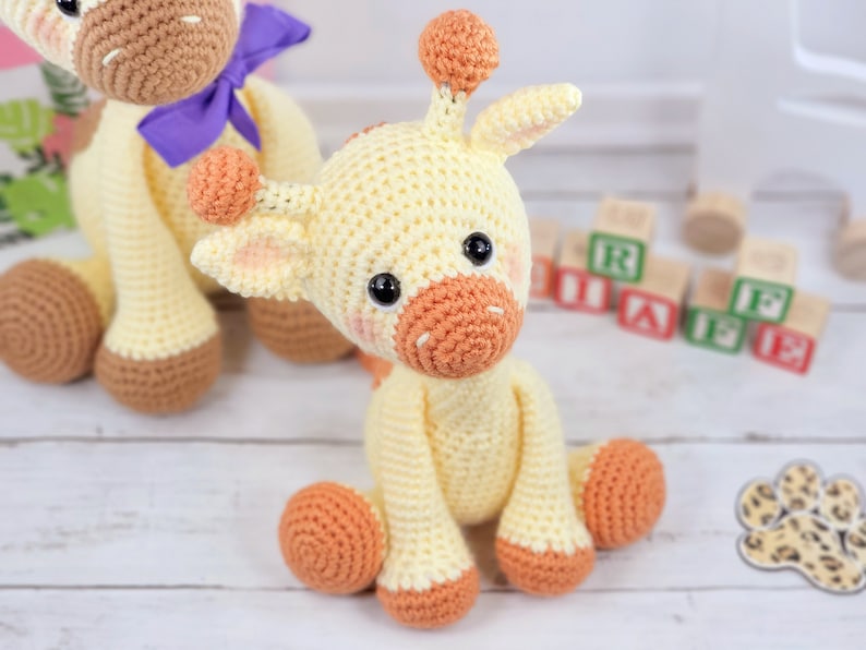 giraffe, crochet giraffe, giraffe crochet pattern, crochet pattern, pattern, amigurumi, tutorial image 8