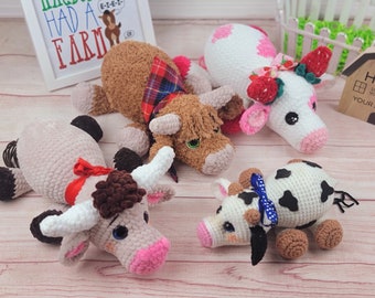 cow crochet pattern, crochet pattern, crochet cow, amigurumi, pattern, crochet, cow