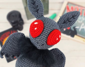 mothman, wzór szydełkowy mothman, wzór szydełkowy, wzór, szydełkowy mothman, kryptyd, wzór szydełkowy kryptyd, samouczek mothman