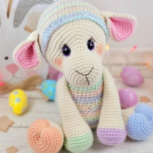 lamb crochet pattern, sheep crochet pattern, crochet lamb, crochet sheep, amigurumi lamb, lamb tutorial image 6