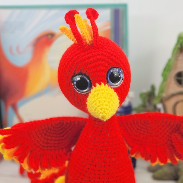 Phoenix crochet pattern, crochet pattern, crochet, pattern, phoenix pattern, crochet phoenix, phoenix doll, phoenix toy, phoenix plush