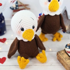 eagle, crochet eagle, eagle crochet pattern, eagle tutorial, amigurumi, pattern, crochet pattern image 6