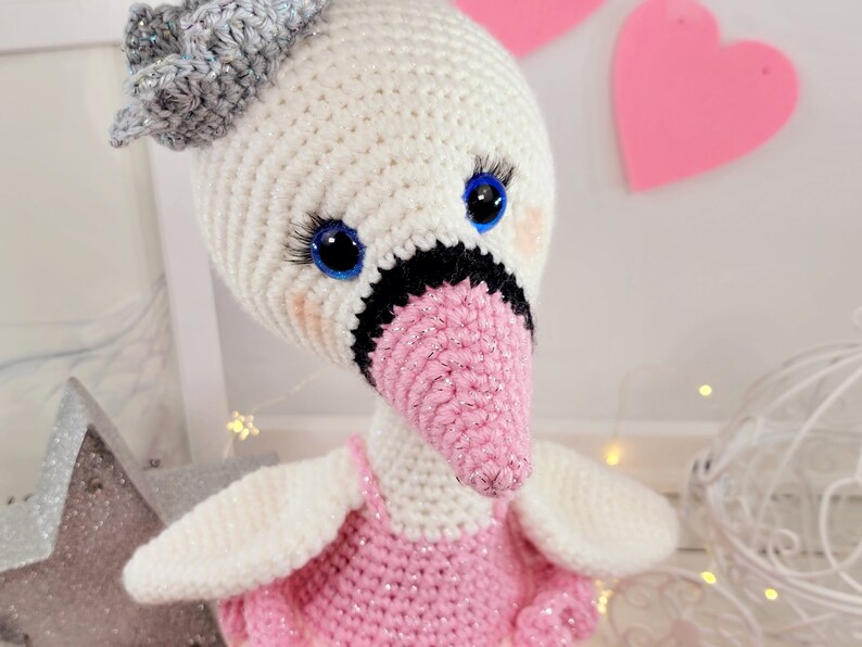 swan crochet pattern, crochet swan, swan pattern, crochet pattern image 7