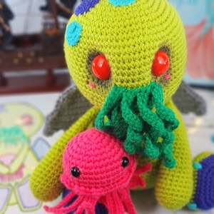 cthulhu, cthulhu crochet pattern, crochet pattern, amigurumi, crochet cthulhu, pattern, crochet, cthulhu plush