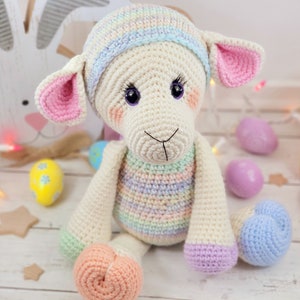 lamb crochet pattern, sheep crochet pattern, crochet lamb, crochet sheep, amigurumi lamb, lamb tutorial image 7