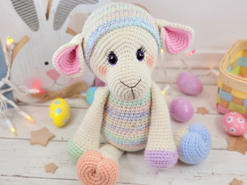 lamb crochet pattern, sheep crochet pattern, crochet lamb, crochet sheep, amigurumi lamb, lamb tutorial image 7