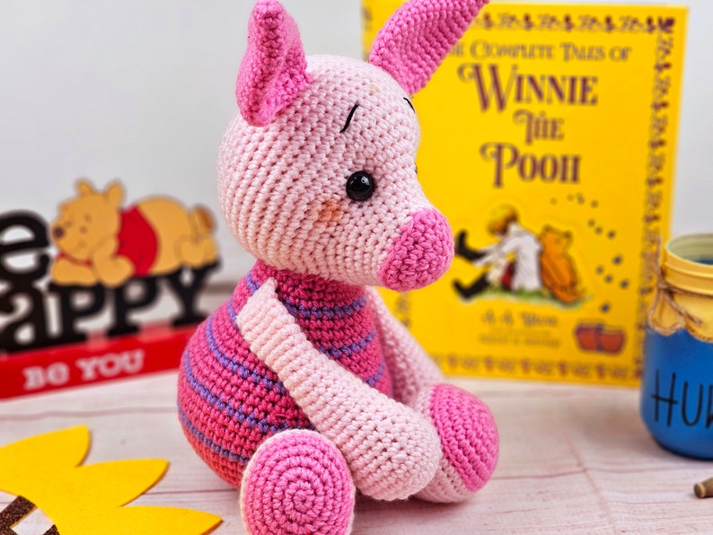 patrón de crochet de cerdo, cerdo de crochet, patrón de crochet, amigurumi, tutorial de cerdo imagen 7