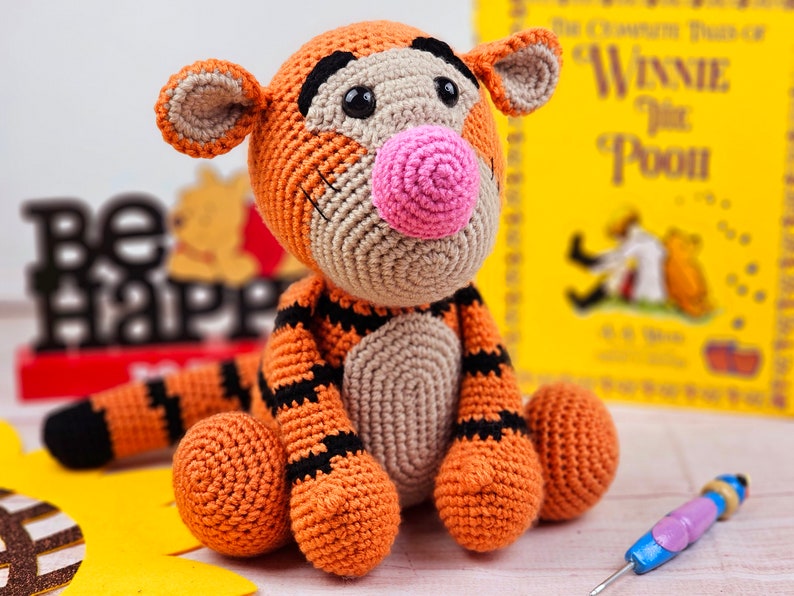 tiger crochet pattern, crochet tiger, tiger pattern, crochet pattern image 10