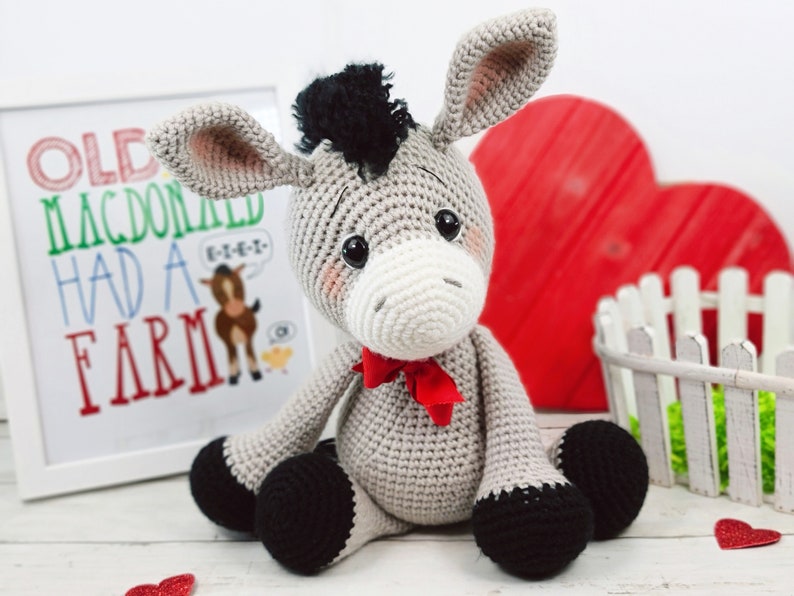 donkey crochet pattern, crochet donkey, donkey pattern, crochet pattern image 6