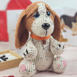 basset hound, basset hound crochet pattern, crochet pattern, pattern, crochet, amigurumi, crochet basset