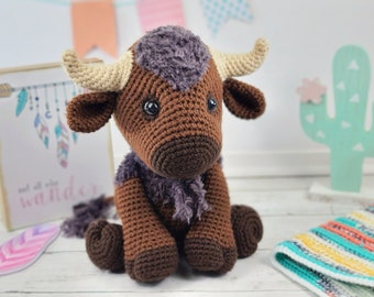 bison, bison crochet pattern, crochet, pattern, bison tutorial, amigurumi, bison pattern, bison tutorial, longhorn crochet pattern, longhorn