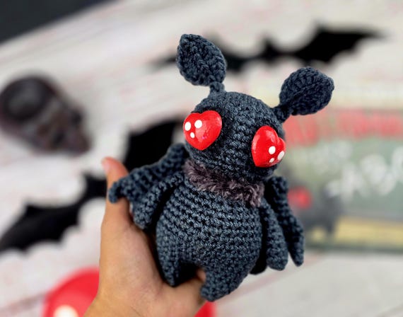 Mothman, Crochet Mothman, Mothman Crochet Pattern, Crochet Pattern