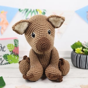 wombat crochet pattern, crochet wombat, crochet pattern, amigurumi, wombat image 1