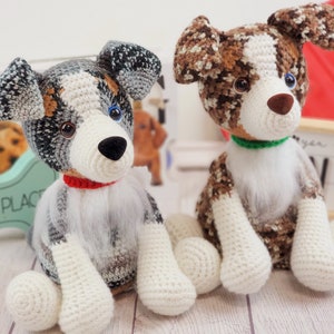 australian shephard crochet pattern, crochet pattern, australian shephard, dog crochet pattern, amigurumi, crochet dog image 8