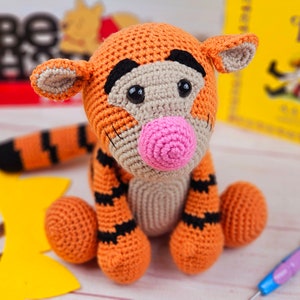 tiger crochet pattern, crochet tiger, tiger pattern, crochet pattern image 9