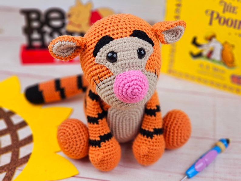 tiger crochet pattern, crochet tiger, tiger pattern, crochet pattern image 9
