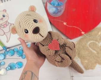 padrão de crochê de lontra, lontra de crochê, padrão de crochê, lontra, amigurumi, tutorial de lontra, padrão de crochê de castor, castor de crochê