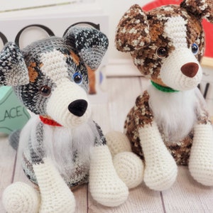 australian shephard crochet pattern, crochet pattern, australian shephard, dog crochet pattern, amigurumi, crochet dog image 4