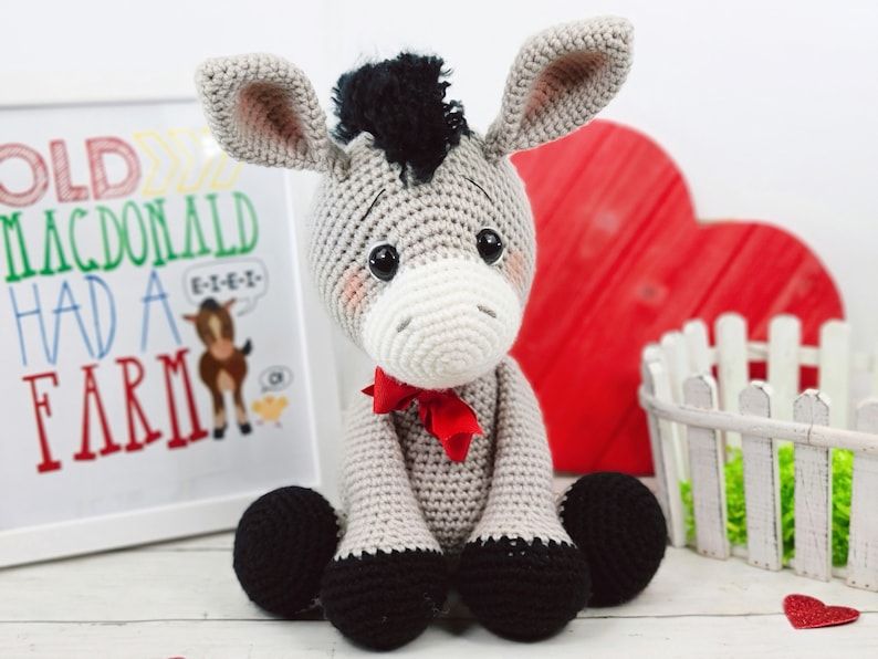 donkey crochet pattern, crochet donkey, donkey pattern, crochet pattern image 9