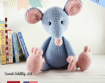 rat crochet pattern, crochet rat, rat tutorial, crochet pattern, rat pattern, amigurumi