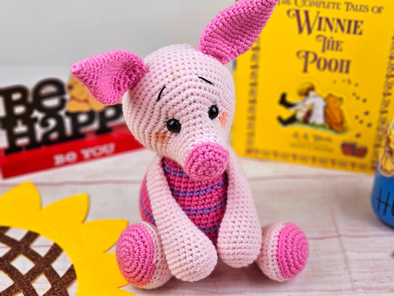 pig crochet pattern, crochet pig, crochet pattern, amigurumi, pig tutorial image 8