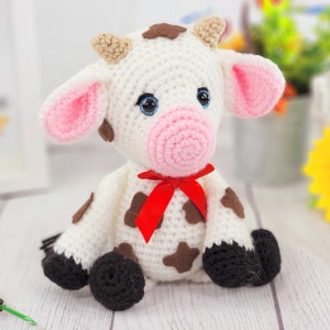 cow, crochet cow, cow crochet pattern, crochet pattern, amigurumi, pattern, crochet, cow tutorial image 4