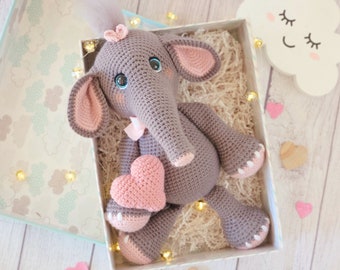 patrón de crochet de elefante, elefante de crochet, tutorial de elefante, patrón de crochet, amigurumi